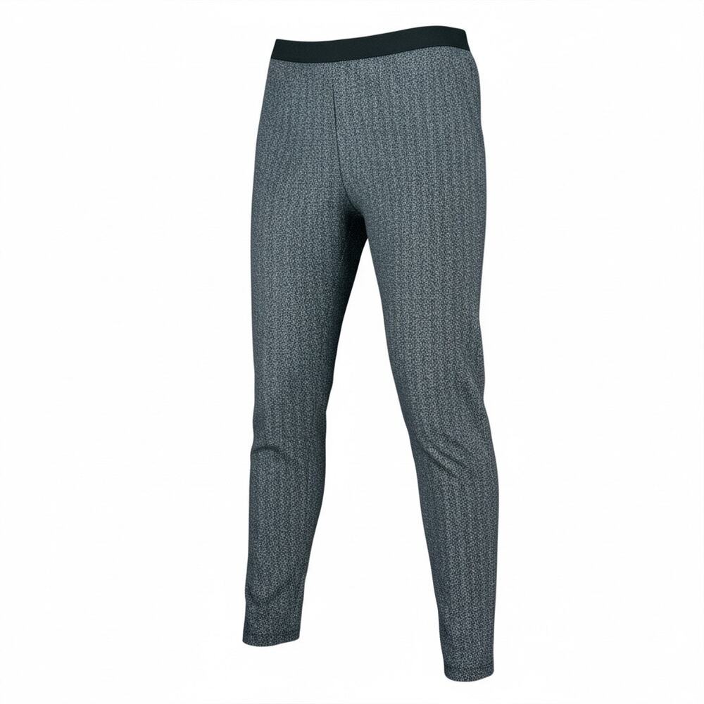Eileen Fisher Leggings Size Small Black Grey Fine Herringbone Stretch Pants